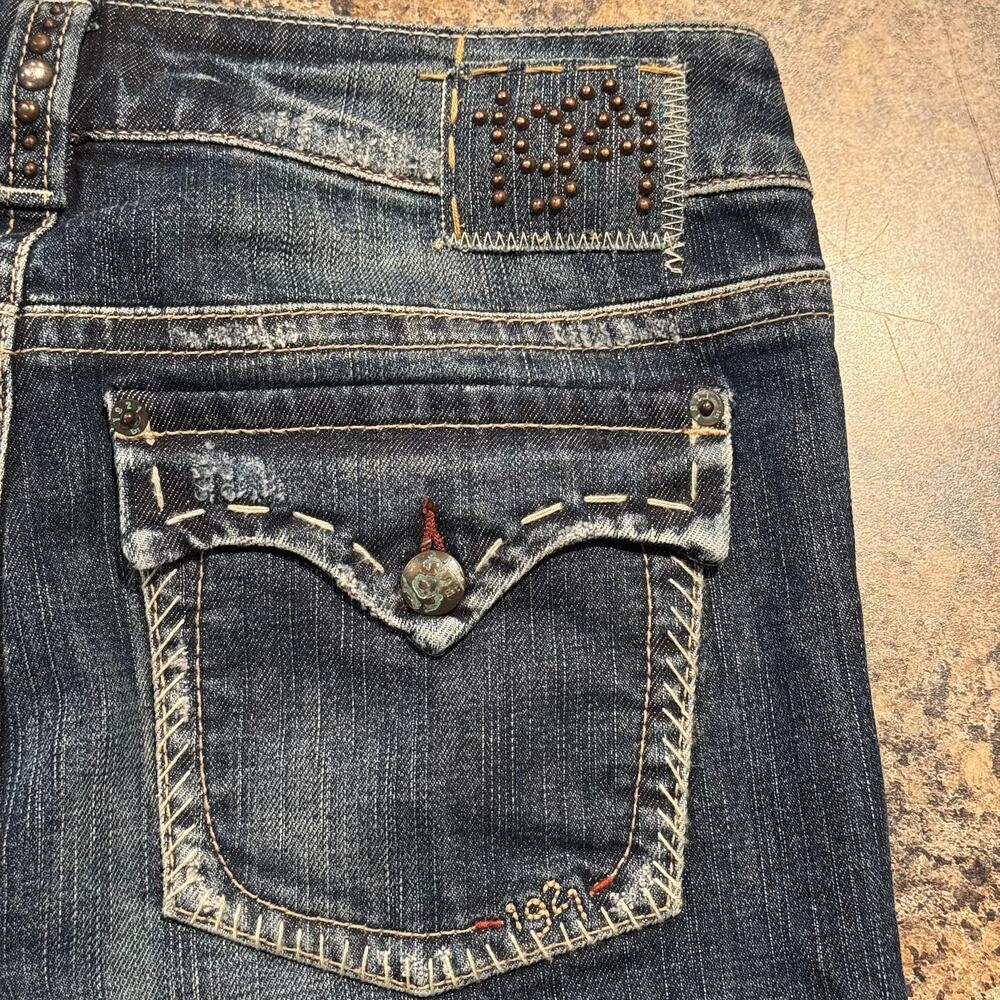1921 Skinny Jeans Japanese Denim Y2K Flap Pocket Blue 28x32 Western Indie Sleaze - Picture 5 of 8